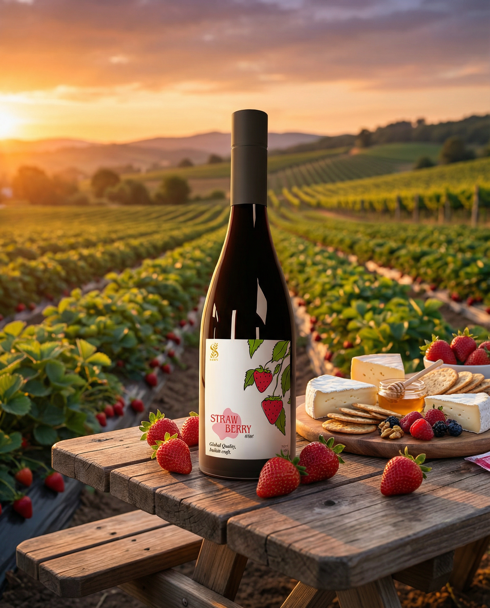 Scarlet Silk Strawberry Wine